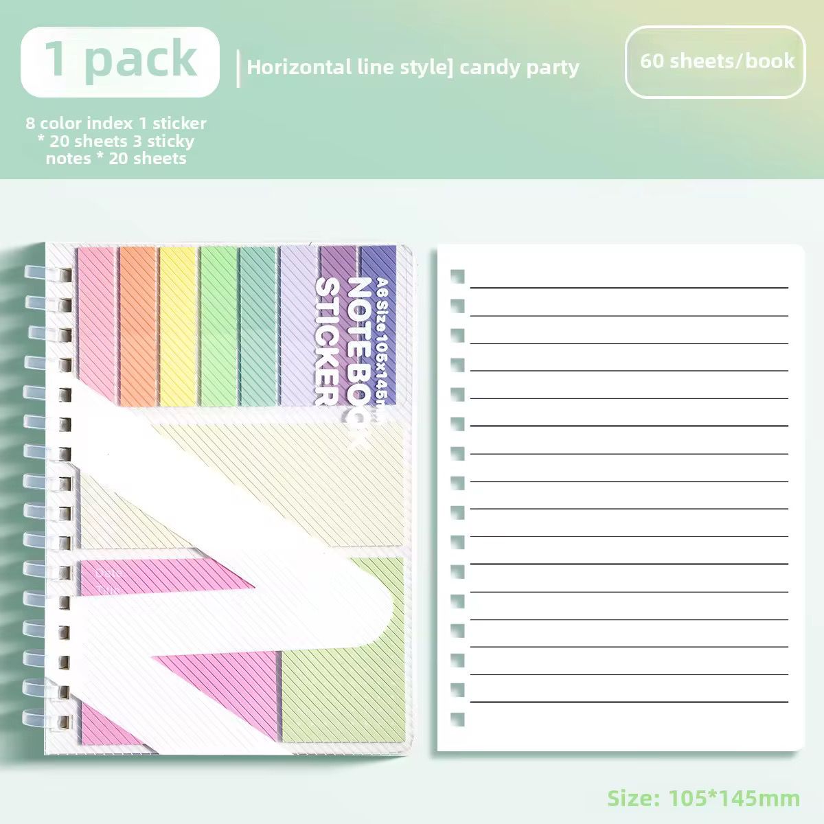 Spiral Pocket Planner | Notebook with Sticky Notes