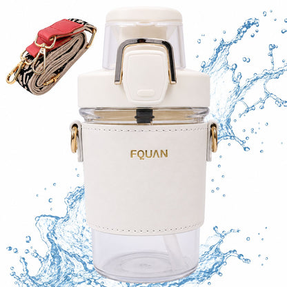 FQUAN Crossbody Water Bottle with Strap