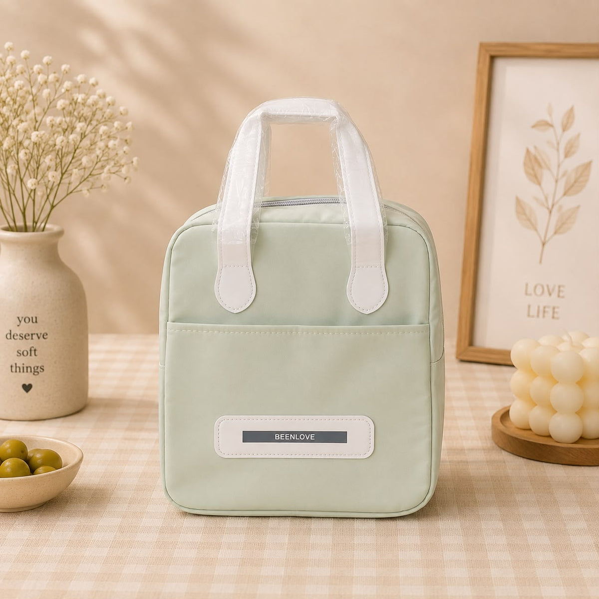 Been Love Insulated Lunch Bag – Waterproof Thermal Tote with Side Pocket