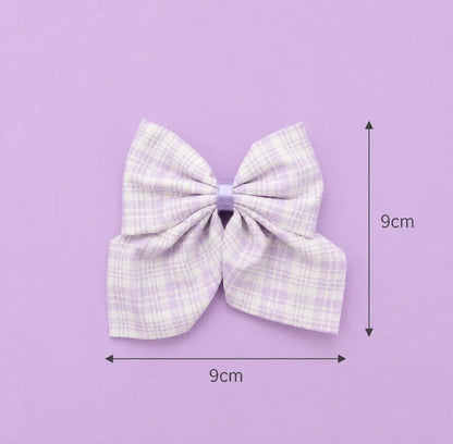 Gingham Plaid Bow Hair Clip