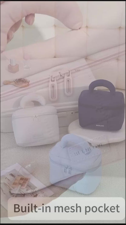 Puffy Quilted Multipurpose Makeup Organiser Bag