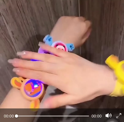 Kawaii Animal Light-Up Slap Band Bracelet for Kids