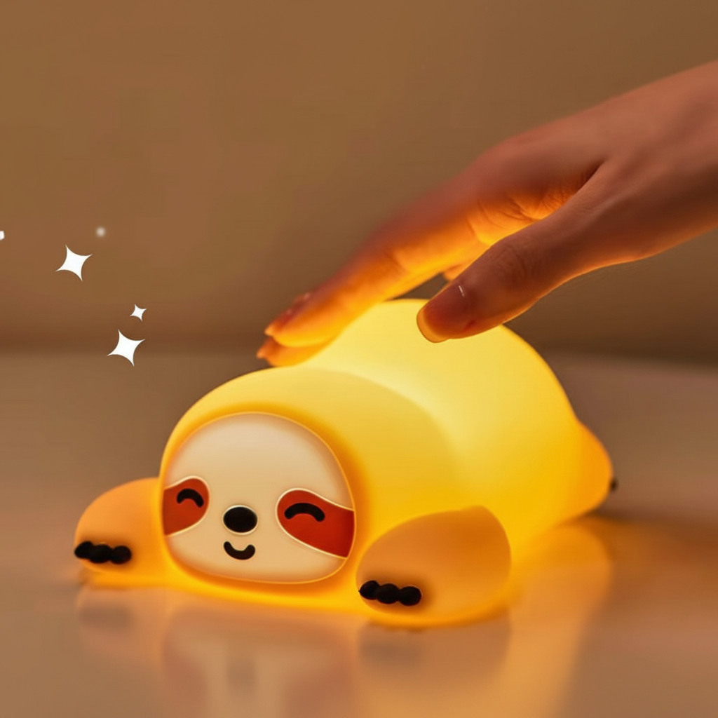 Squishy Sleepy Sloth Silicone Night Lamp