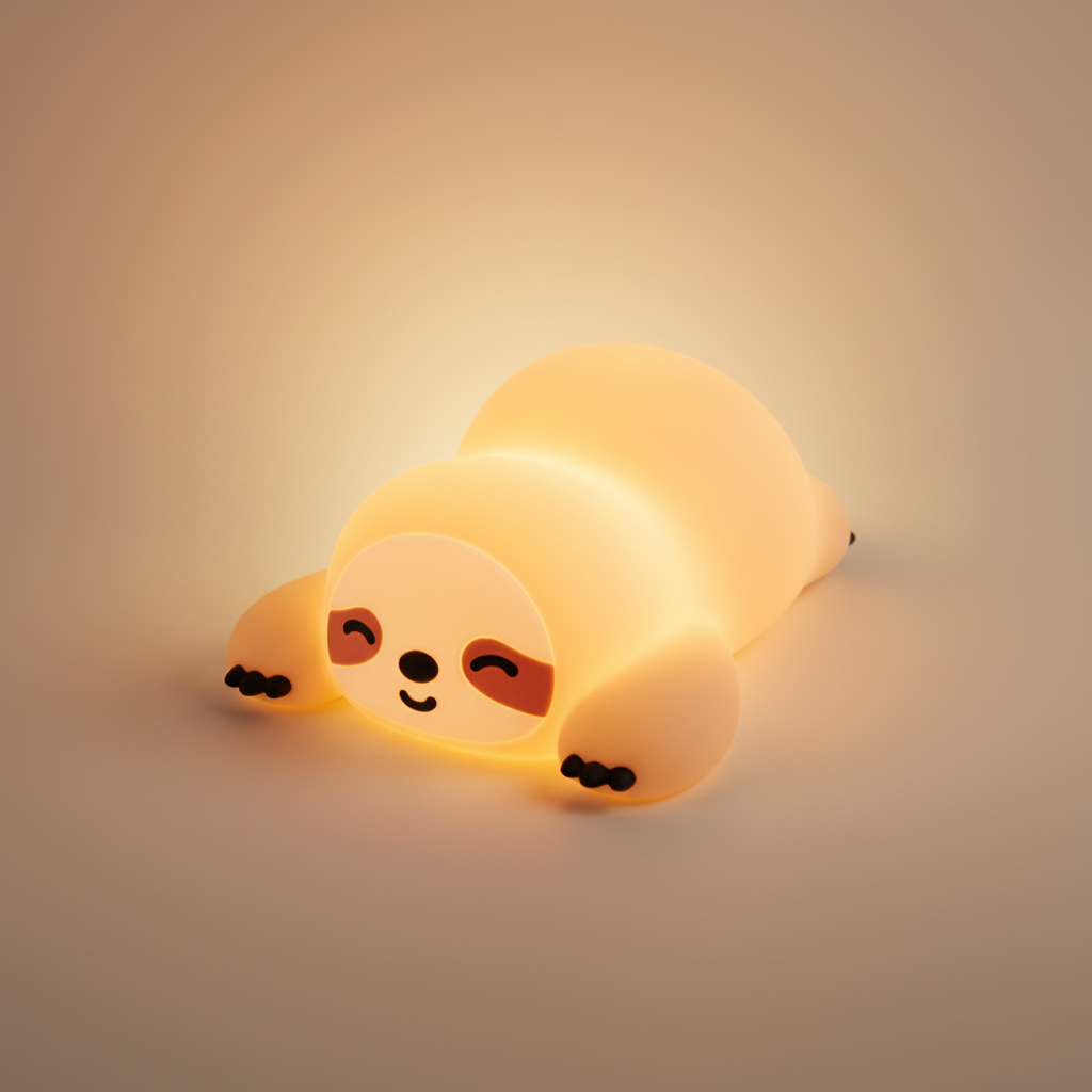 Squishy Sleepy Sloth Silicone Night Lamp